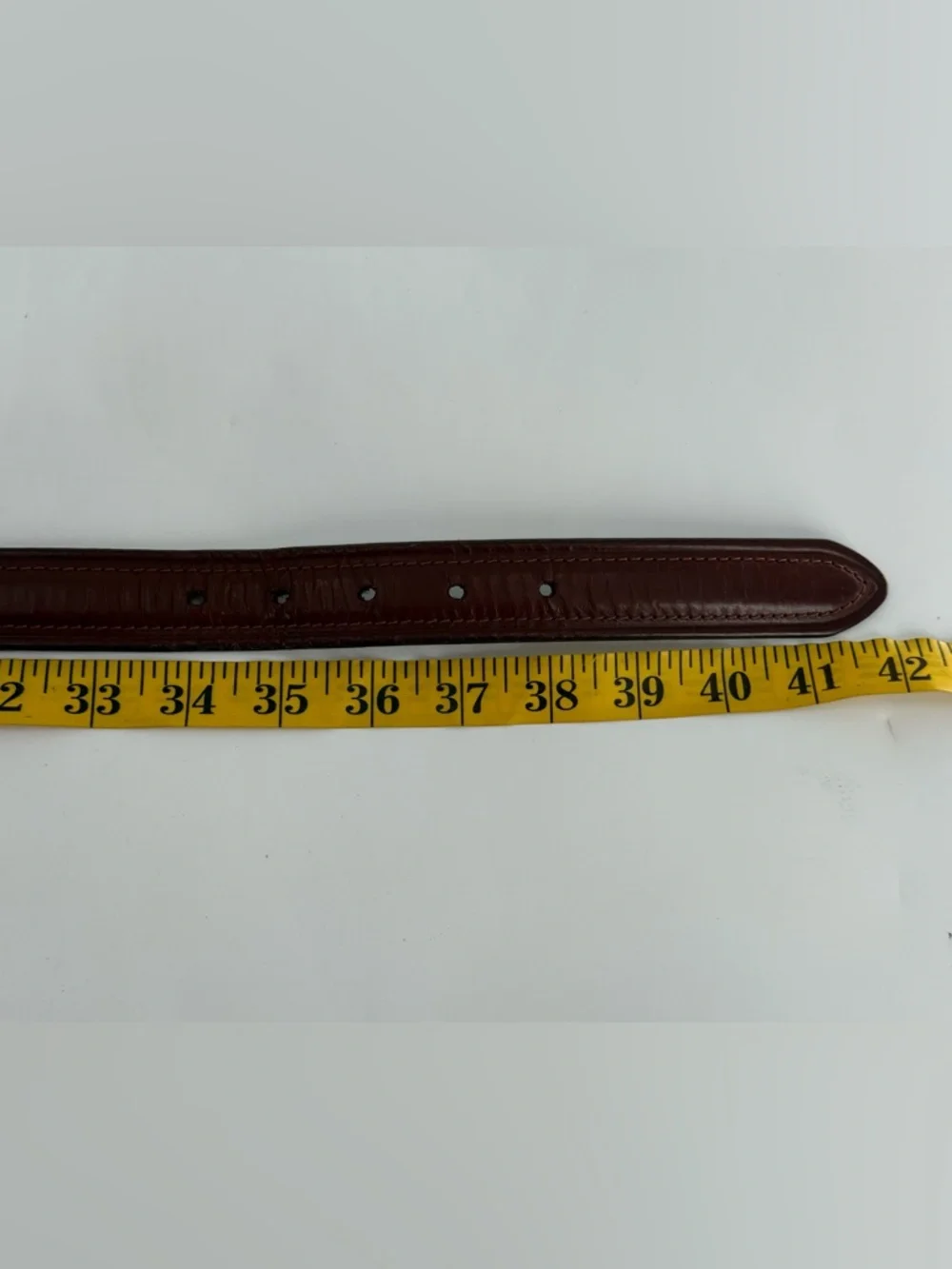 Chaps Vintage Brown Leather Belt 36‎